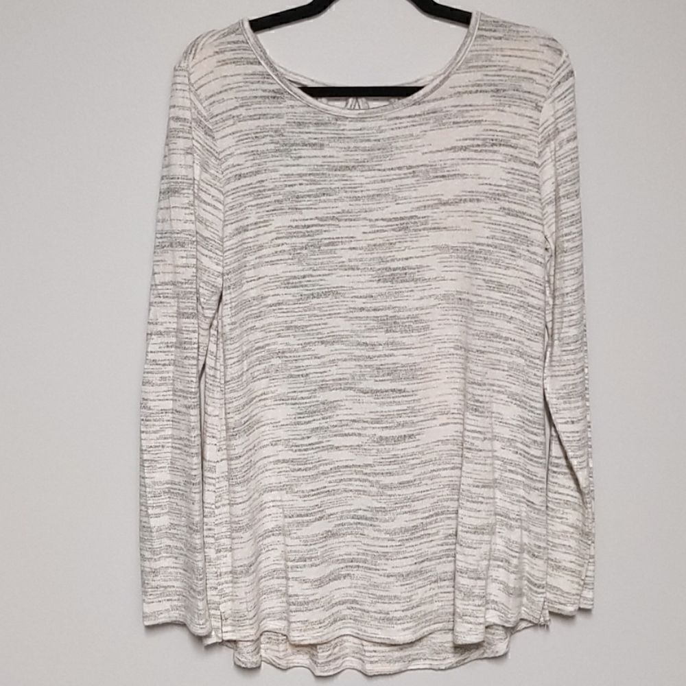 Maurices Gray and Pink Long Sleeve Shirt